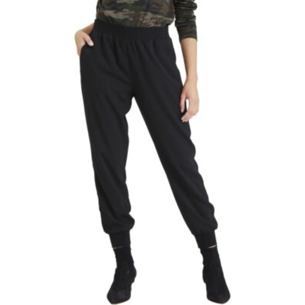 Sanctuary Day Trip Pull-On Jogger Pants Black Elastic Waist Size Medium